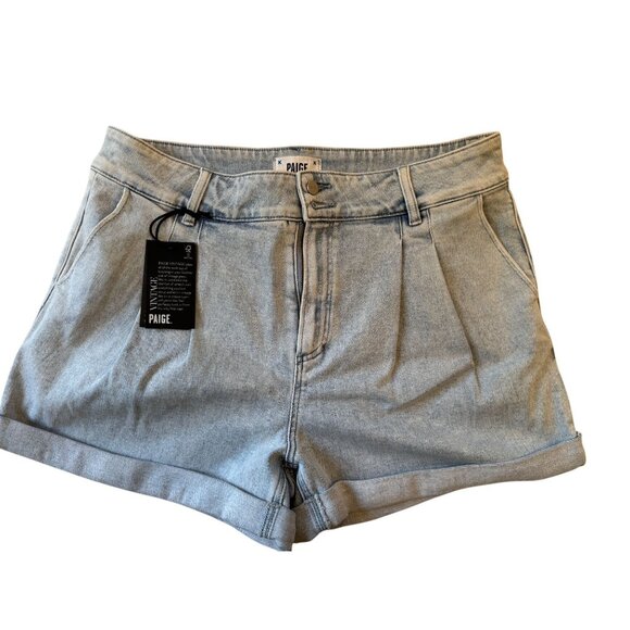 Vintage Paige Womens Denim Shorts Size 33 Light Wash - Picture 1 of 4